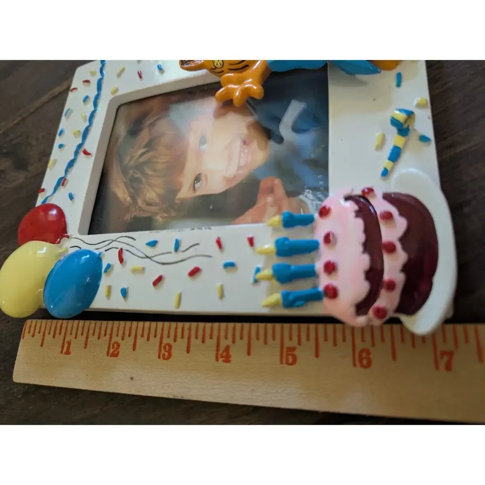 Vtg 1988 Enesco Terragraphics Garfield 10th Anniversary/Birthday Photo Frame